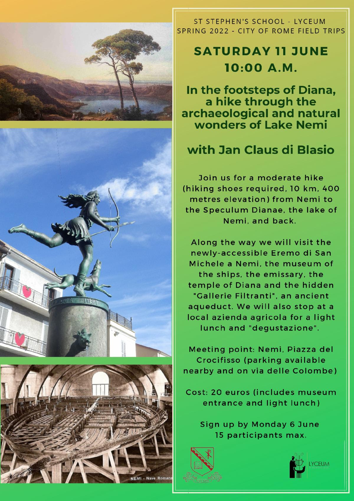 Lyceum Field Trip Nemi Hike