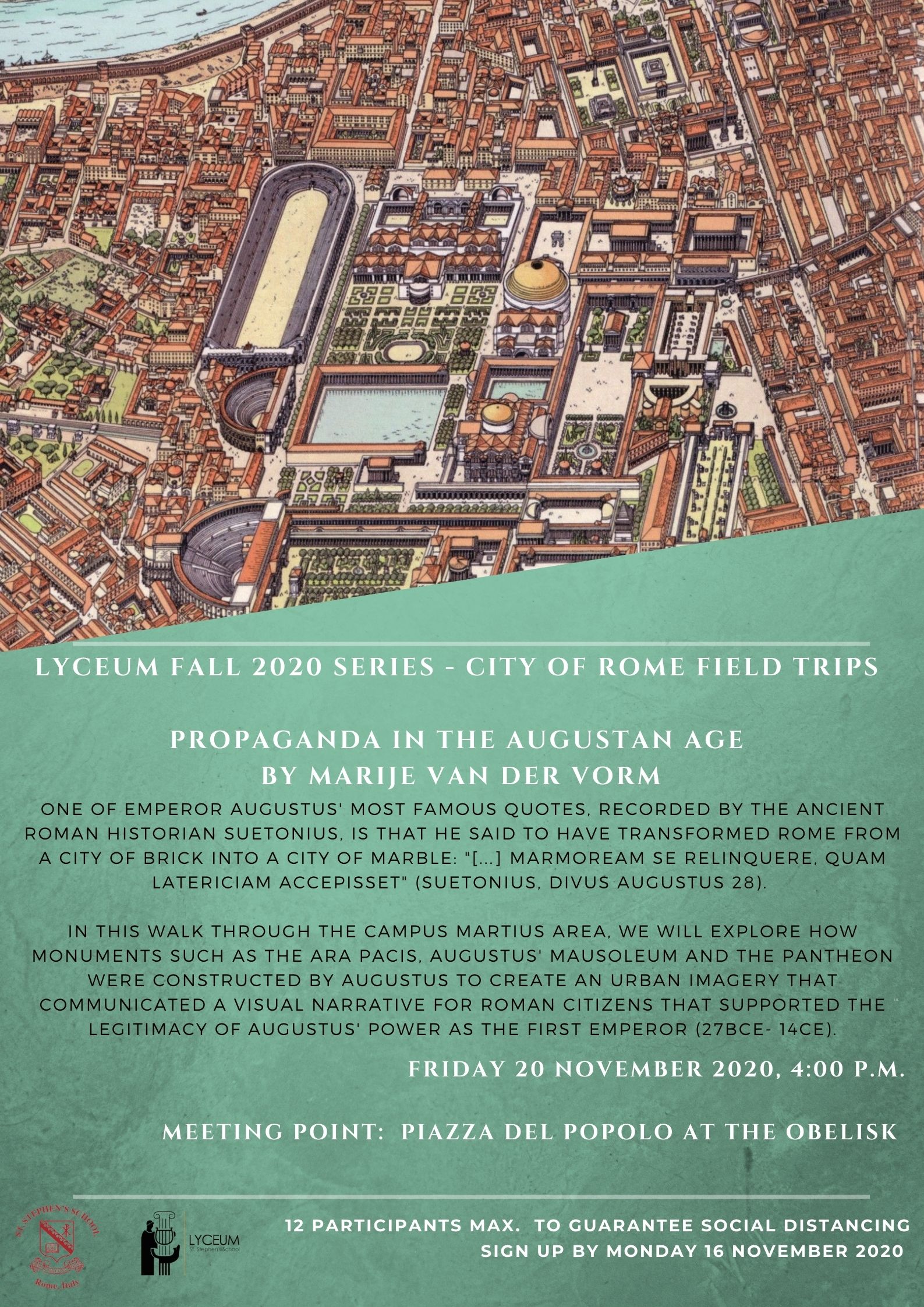 LYCEUM FALL 2020 series   City of Rome Field Trips   Propaganda in the Augustan Age