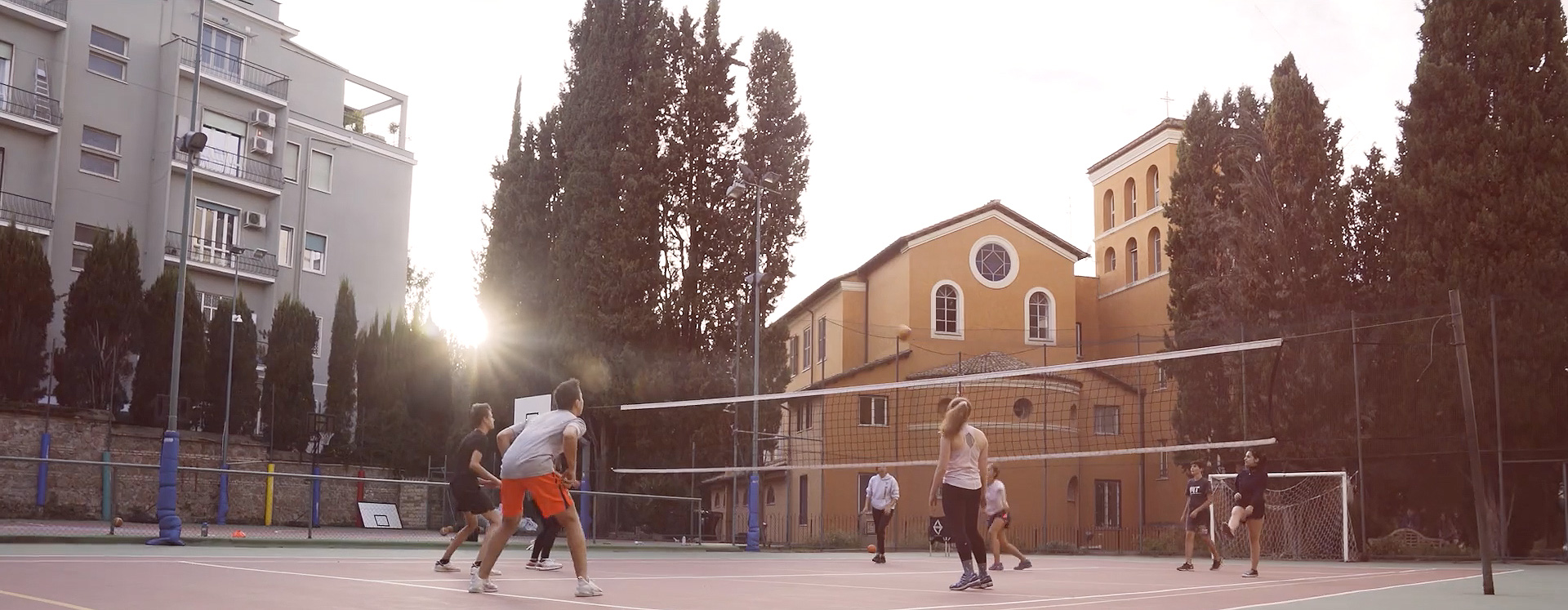 Volleyball match at St. Stephen's