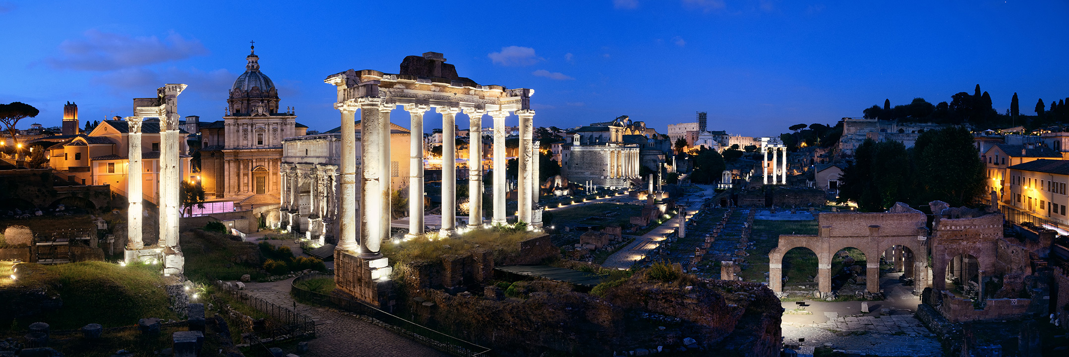 Roman Forum at night