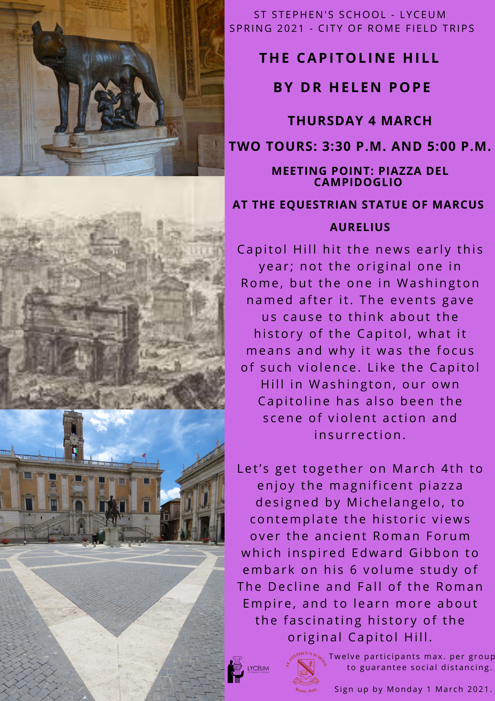 LYCEUM SPRING 2021 series   City of Rome Field Trip   The Capitoline Hill