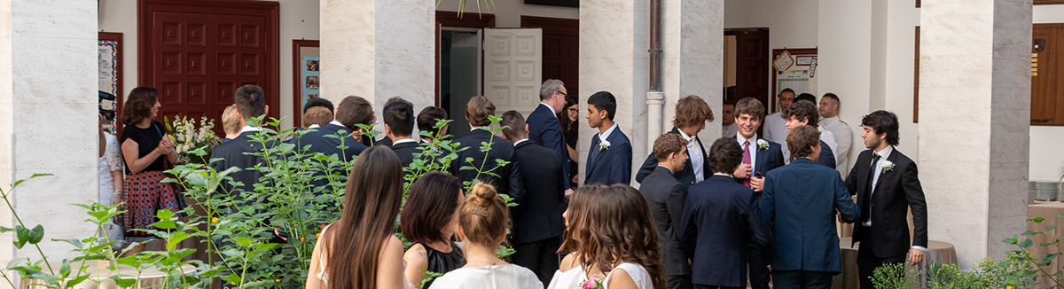 Students celebrating graduation