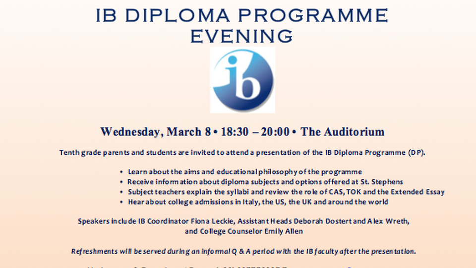 news/sss news IB Evening 10grade partents