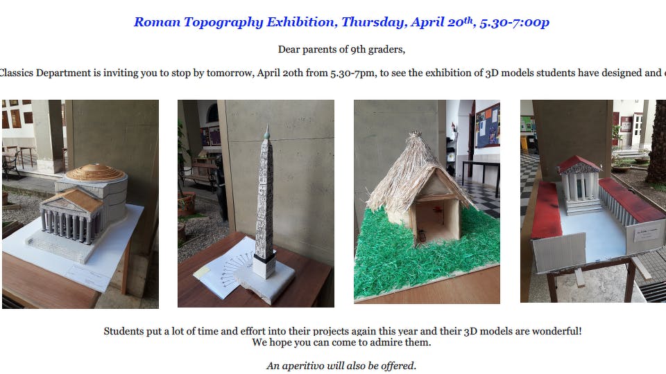 news/sss news Roman Topography Exhibit