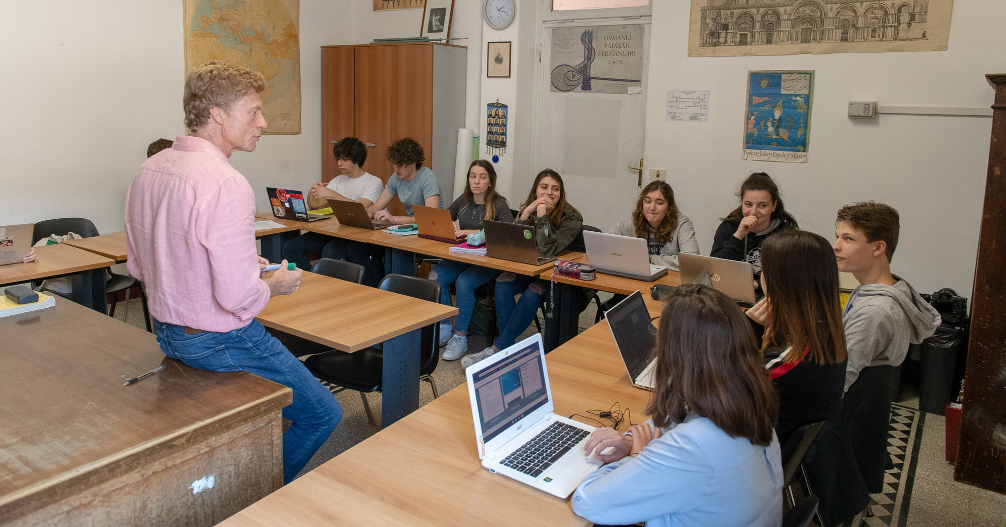 Paul Treherne taking class