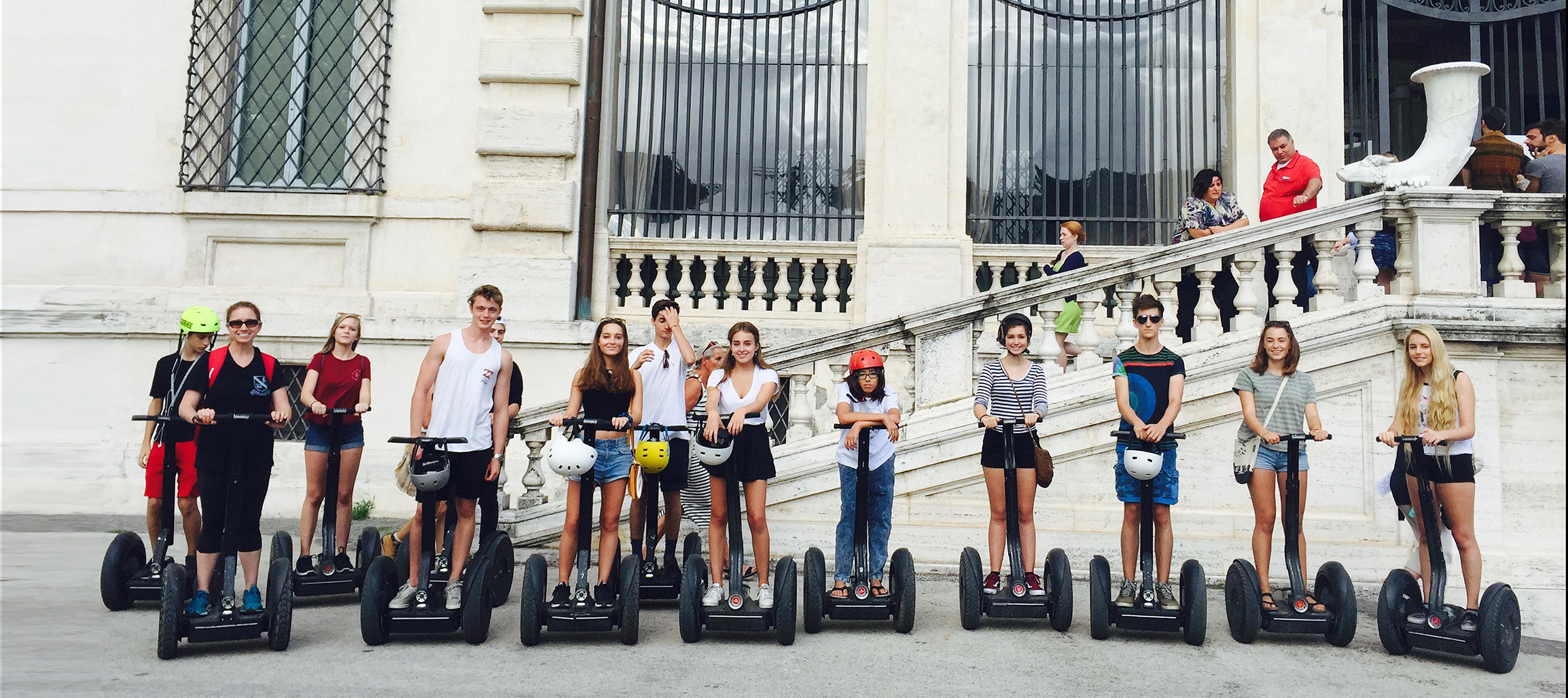 Boarders on segways